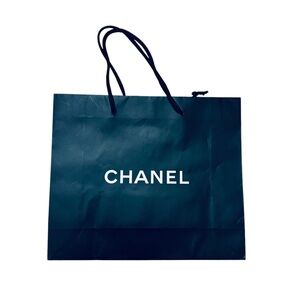 Chanel Black Shopping Gift Bag Tote Authentic Storage